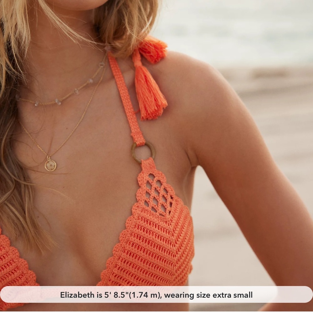 Aerie Crochet String Triangle Bikini Top BRAND NEW